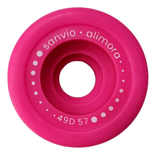 Sanvio Alimora Puntana Artistic Skating Wheels Combo Pink and Purple 8pcs 1