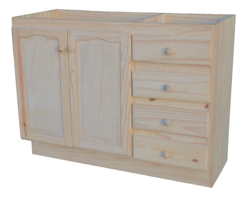 Kanass Muebles Under Counter Cabinet | 2 Doors | Wooden | Unfinished 0