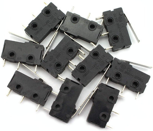 Pack of 10 Micro Switch Endstops 5A 250V CNC Lever Short 4