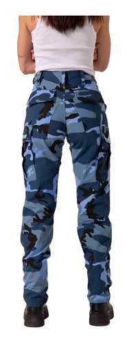 Women's Urban Blue Tactical Cargo Camouflage Pants S.p.b. 2