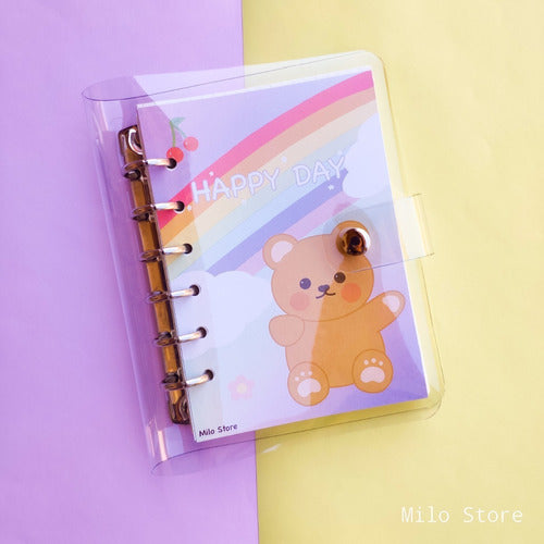 Milo Store A6 Transparent 6-Ring Binder/Planner 4