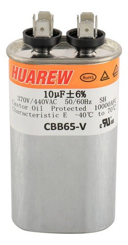 Huarew 10 Uf Mfd ± 6% 370/440 Vac Cbb65 Condensador De Arran 0