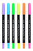 Caneta Neon Brush Duo 6 Cores 2 Pontas - Molin 2