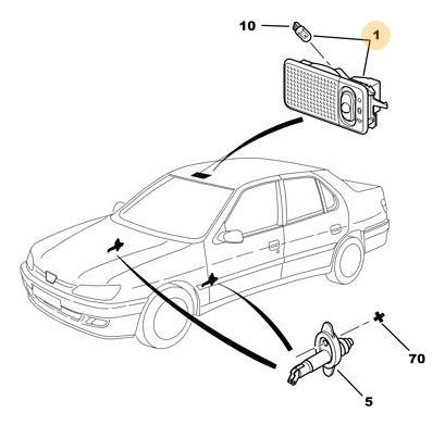 Peugeot Front Ceiling Light 0