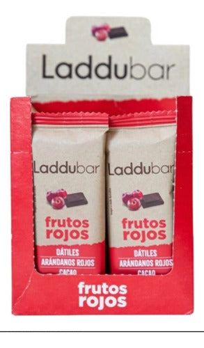 12 Laddubar Red Berries Bars 30g Gluten-Free Vegan x 12 Units 0