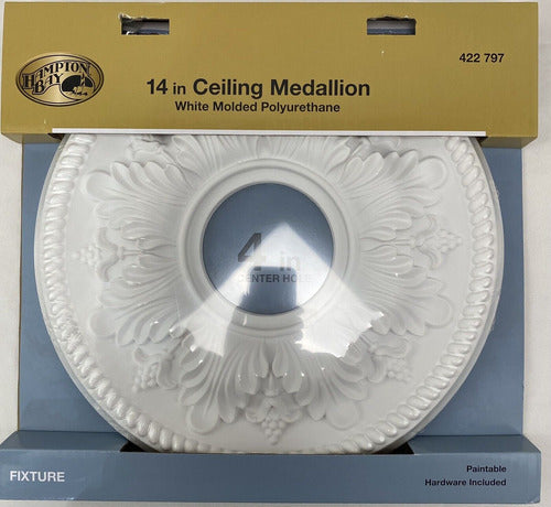 Hampton Bay Bellezza 14" Ceiling Medallion - White 1