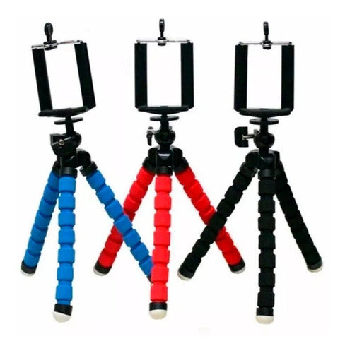 Tecno4U Flexible Tripod for Cell Phones + Selfie Camera Adapter X 20 0