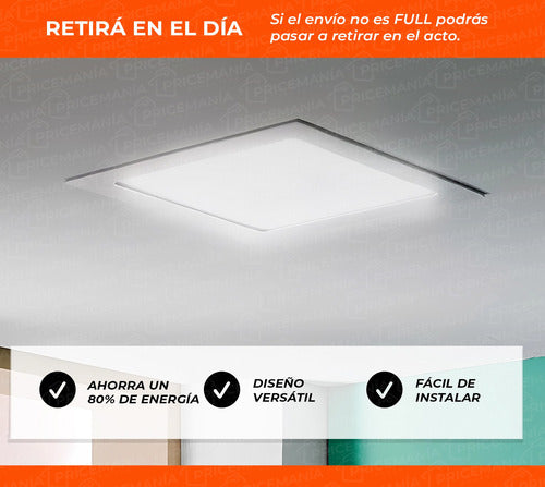 Price Mania LED Panel Plafon 18W Cold Warm Embedded Square Interior 5