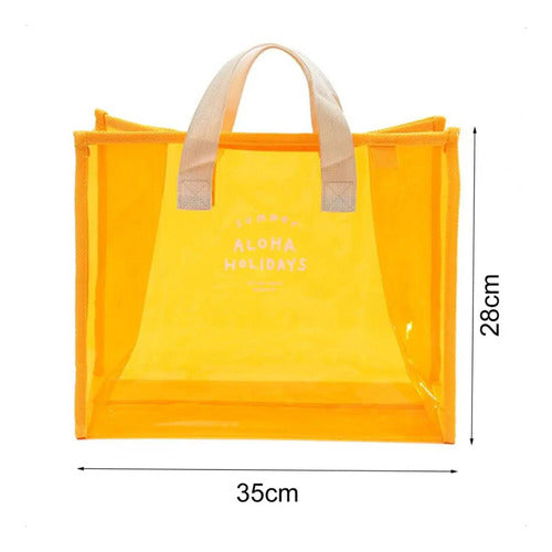 Transparent Beach Bag Women's PVC Tote Bag 23