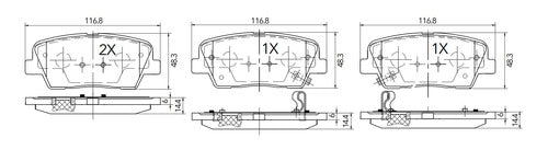 Corven Rear Brake Pads for Sorento 2.4 Dohc 1