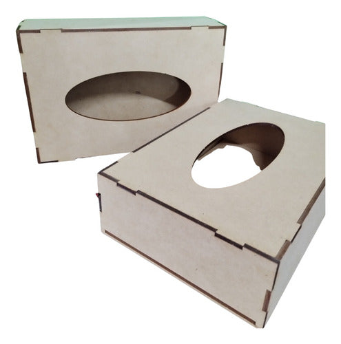 Set of 10 Wooden Tissue Box Holders - Carilina Fibrofacil 0