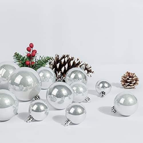 40 Christmas Tree Ornaments AMS 4 Sizes - Pearl Gray 4