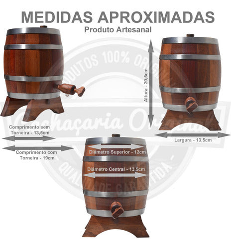 Barril Corote Envelhecer Cachaça Jataíba Vertical 1 Litro 4