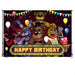 Art.fiesta Cumpleaños Cartel Banner Animatronicos Five Night 0