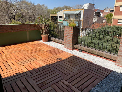 Wooden Tiles for Patios, Terraces, and Balconies 60x60cm 6