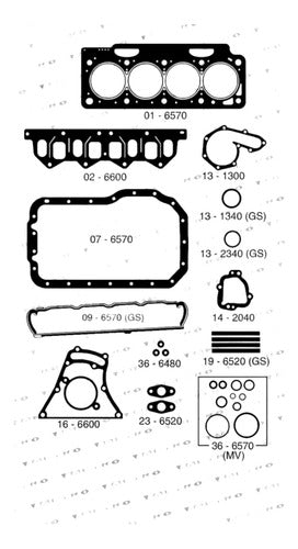 Juego De Juntas Para Renault Megane / Laguna / 19 1.8 Nafta 0