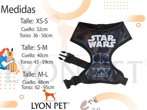 Dixon Pretal Arnes Acolchado Para Perros Disney Star Wars Marvel 1