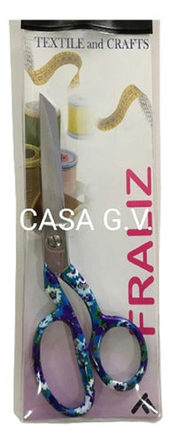 Fraliz Italian Sewing Scissors, 8 inches, Floral Handle 0