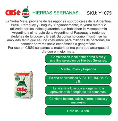 Cbse Pack X12 500 Gr Yerba Hierbas Serranas 2