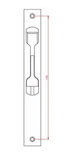 Fumaca Pasador A Palanca P/aberturas 22x180mm C/varilla 1