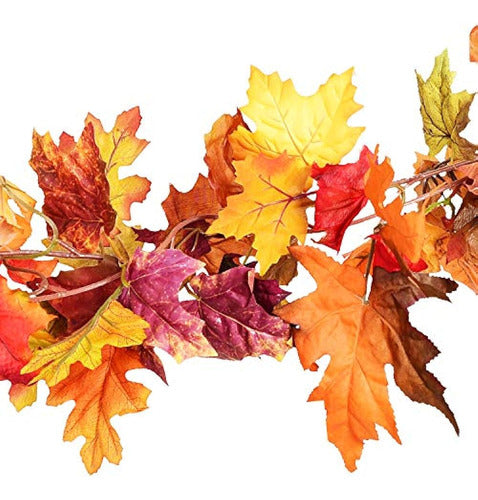 Dearhouse 2 Pack Fall Garland Maple Leaf, 5.9ft / Piece Hang 2