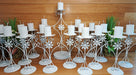 Set of 20 Candle Holders Plus 1 Central Piece with Cairel Pearls 1