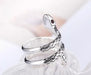 Rose.Mvd Adjustable Silver Plated Snake Ring 3