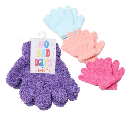 Trendy Winter Chenille Gloves for Kids 0