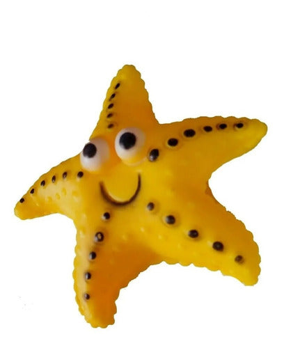 Interactive Starfish Shaped Chew Toy for Pets with Squeaker Texture 0