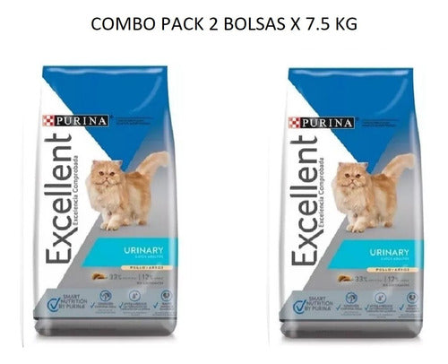 Combo Pack 2 Bolsas Excellent Gato Urinario X 7.5 (2x7.5 Kg) 0