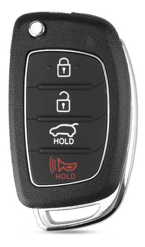 Car Key Shell Compatible with Tucson I30 Santa Fe 3bot+panic 0
