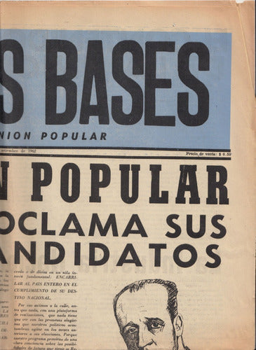 1962 Izquierda Nacional Semanario Nuevas Bases N° 6 Uruguay 0