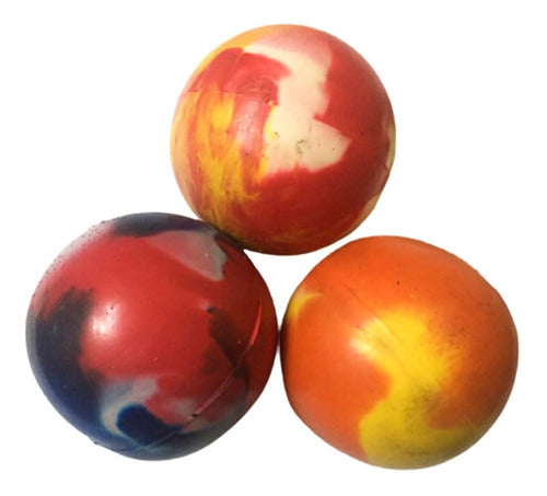 Durable Multicolor Rubber Pet Toy Ball - Anti-stress Interactive Play 0