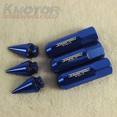 20pcs Azul M12x1.5 Cap Tacon Sintonizador Largo 60mm Alumini 6