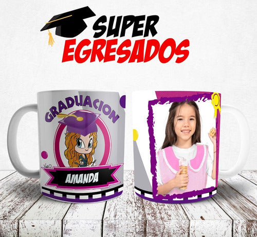 Plantillas Tazas Egresaditos Superheroes Diseños Sublimar #4 6