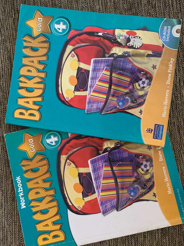 Backpack Gold 4 Student Book Y Workbook Nuevos Sin Uso!!! 0