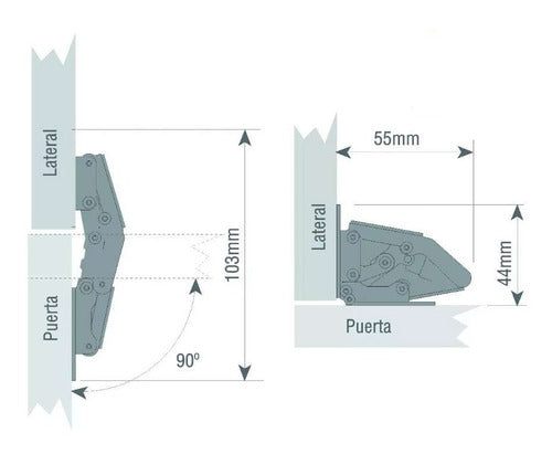 HS Cabinet Hinge for Application 1