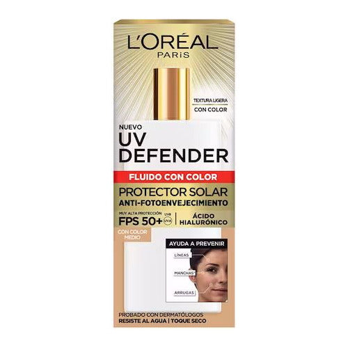 Protector Solar Loreal Uv Defender Tono Medio Fps50 40 G 1