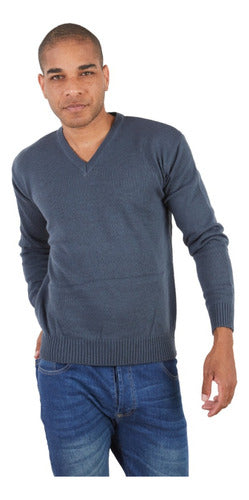 Men's V-Neck Sweater High-Quality Yarn 14