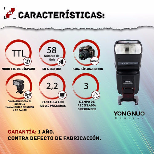 Flash Yongnuo Yn565 P/ Nikon   D800 D750 Etc 6