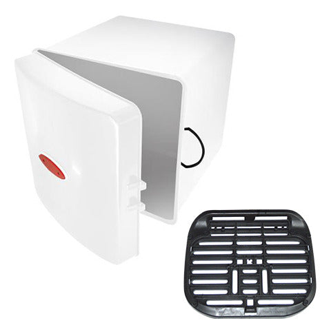 VC Pizza Delivery Box with Removable Base ''High Reinforced'' White 1