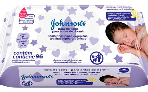 Johnson's Baby X3 Toallitas Húmedas Antes De Dormir 96u 3c 1