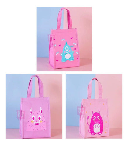 Thermal Lunch Bag with Fun Monsters Design - Ideal for School or Work 22