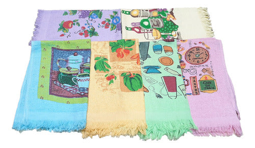 Dulce Hogar Printed 100% Cotton Kitchen Towels 35x58 Pack of 3 3