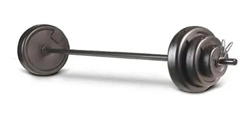 DeporAr Gym Barbell + 15 Kg Weight Plates with Handles 0