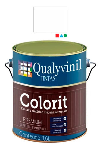 Qualyvinil Premium Enamel Paint for Wood and Iron - Gloss Finish 0.9L 1