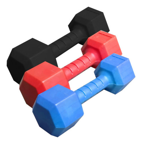 Gym-Man Hexagonal PVC Filled Dumbbell 2kg 0