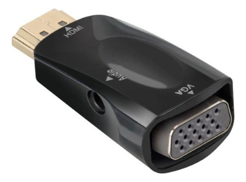 Conversor O Convertidor De Hdmi A Vga + Audio Y Jack 5 Volt 0