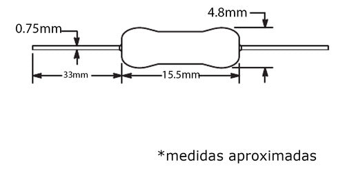 50 Resistencias 1w 47 Ohm 47r 47e Carbon 5% Carbon 1