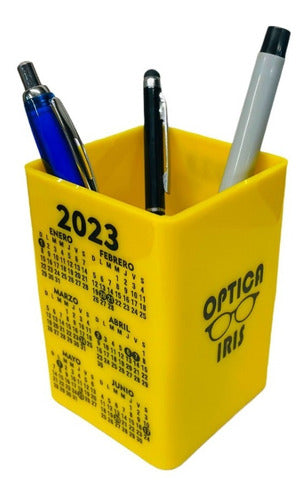 100 Colorful Pen Holders with Logo and 2019 Calendar 26